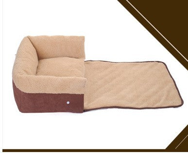 JMT-925962 Removable and Washable Thick Lint Pet Bed with Blanket - Moisture-Proof and Non-Slip Design