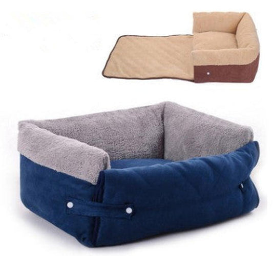 JMT-925962 Removable and Washable Thick Lint Pet Bed with Blanket - Moisture-Proof and Non-Slip Design