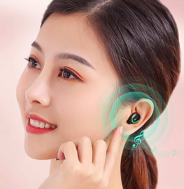 JMT-926474 Bluetooth C1 Wireless Headset with LED Digital Display and Voice Control, Stereo Sound, 15m Range