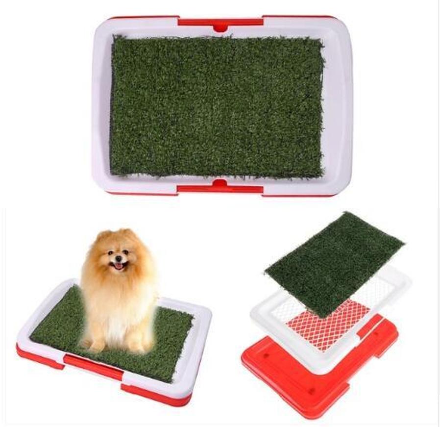 JMT-926666 Indoor Pet Potty Training Mat with 3-Layer Simulation Grass for Dogs - Odor Resistant and Anti-Microbial Design