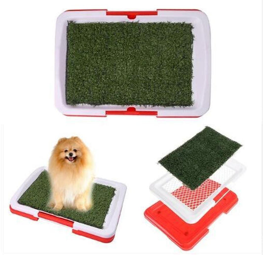 JMT-926666 Indoor Pet Potty Training Mat with 3-Layer Simulation Grass for Dogs - Odor Resistant and Anti-Microbial Design