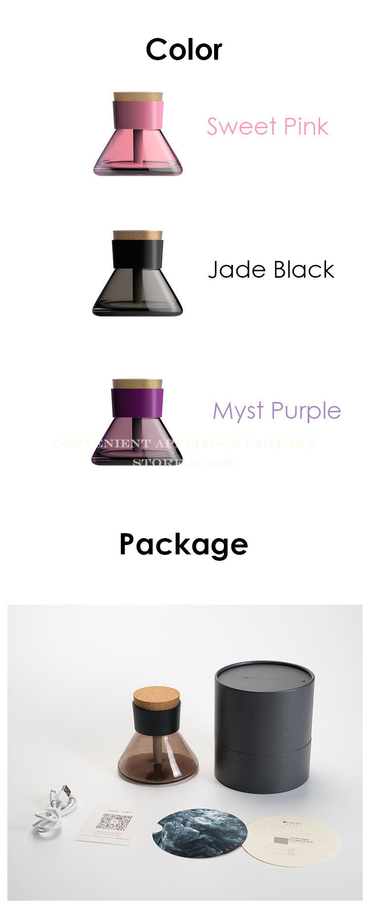 JMT-926794 Stylish USB Spray Humidifier with 200ml Capacity and 10-Hour Runtime