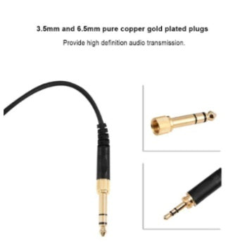 JMT-926986 Black Gold Plated Audio Repair Cable with Plug