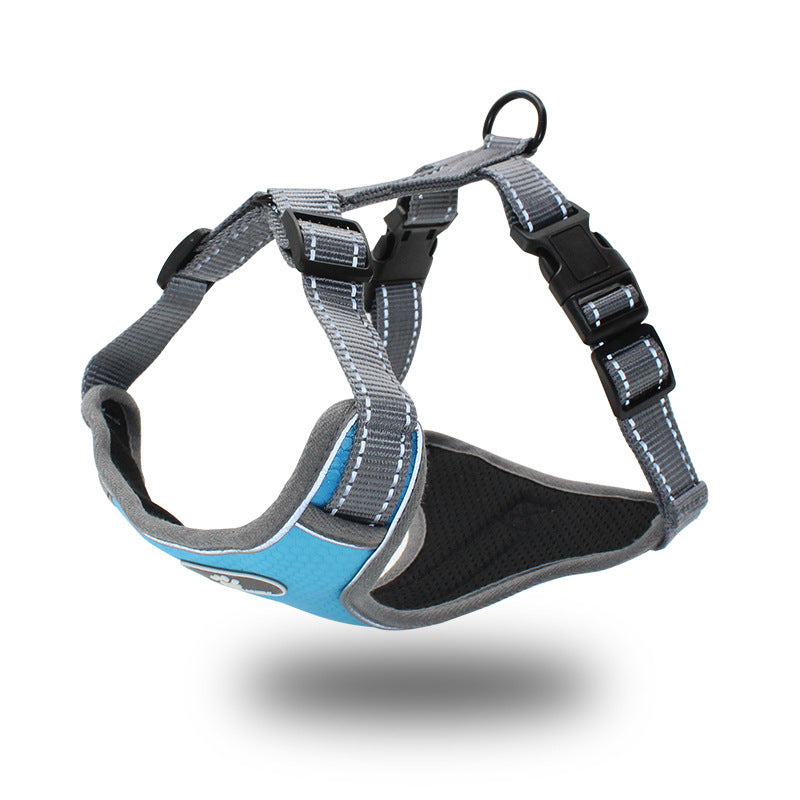 JMT-926986 Reflective Vest-Style Chest Strap for Medium and Large Dogs - Oxford Cloth and Neoprene, Adjustable Fit