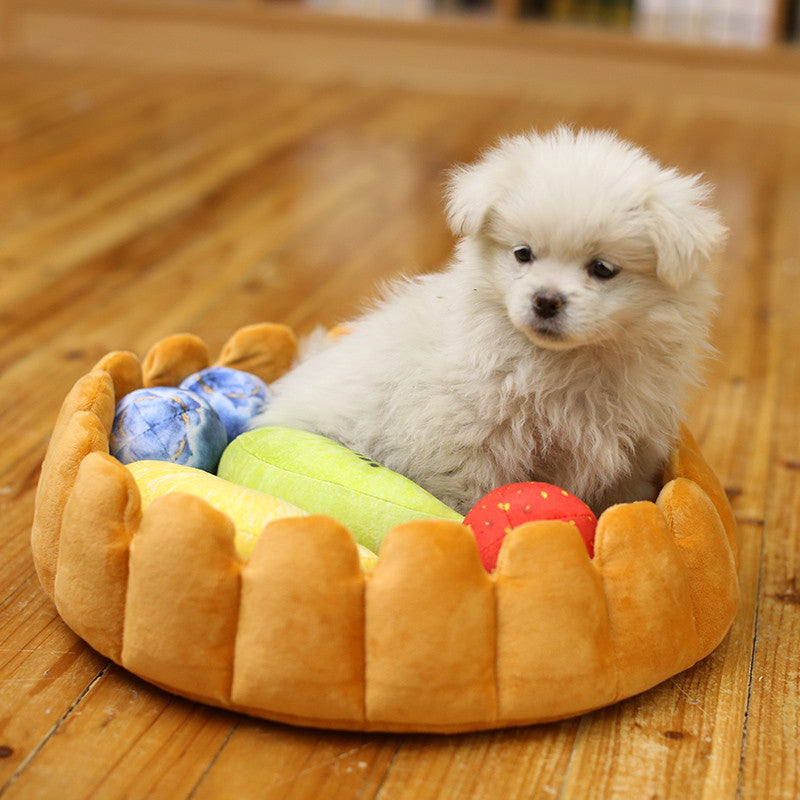 JMT-927114 Cozy Plush Cat's Nest Bed - 25x40 cm with Sponge Filler for Home and Cat Cages