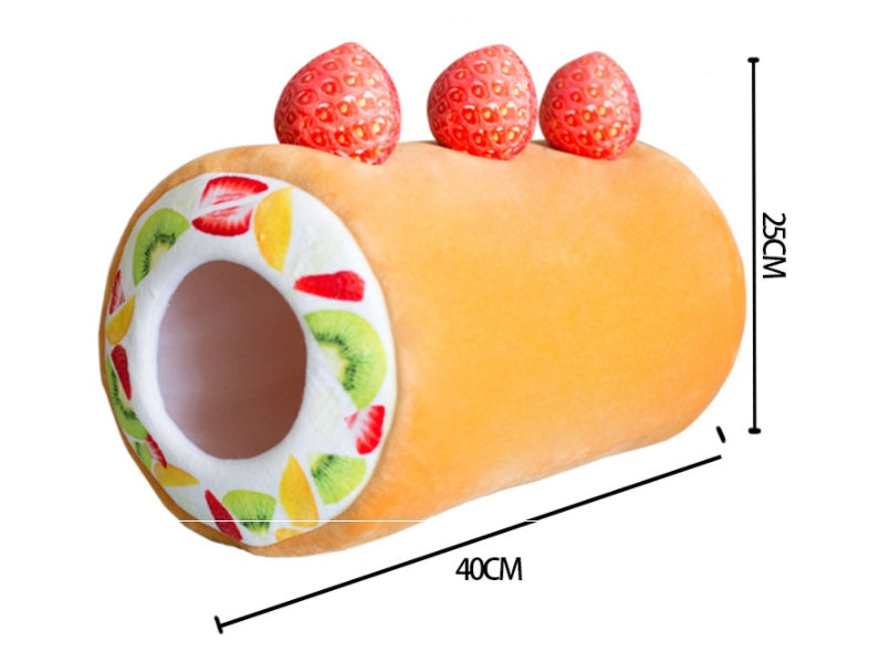 JMT-927114 Cozy Plush Cat's Nest Bed - 25x40 cm with Sponge Filler for Home and Cat Cages