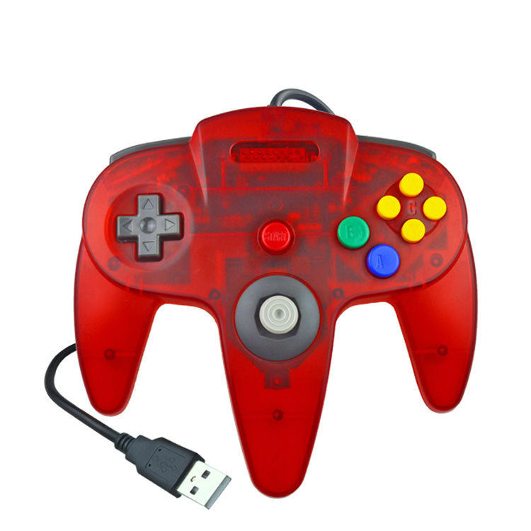 JMT-927114 USB N64 Controller for PC – Game Console Accessory in Blue, Black, and Grey