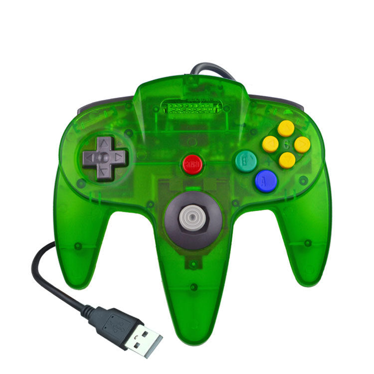 JMT-927114 USB N64 Controller for PC – Game Console Accessory in Blue, Black, and Grey