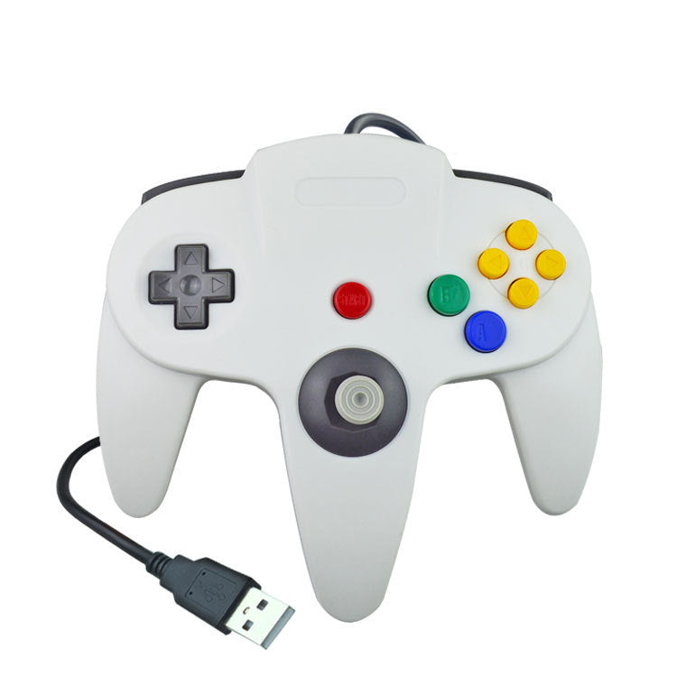 JMT-927114 USB N64 Controller for PC – Game Console Accessory in Blue, Black, and Grey