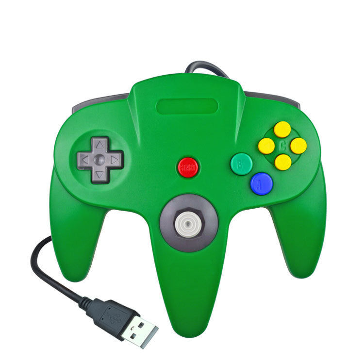 JMT-927114 USB N64 Controller for PC – Game Console Accessory in Blue, Black, and Grey
