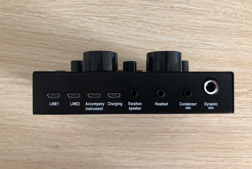JMT-927818 Mobile Universal V8 Sound Card with 12 Sound Effects and 7 Connection Methods for Streaming and Recording