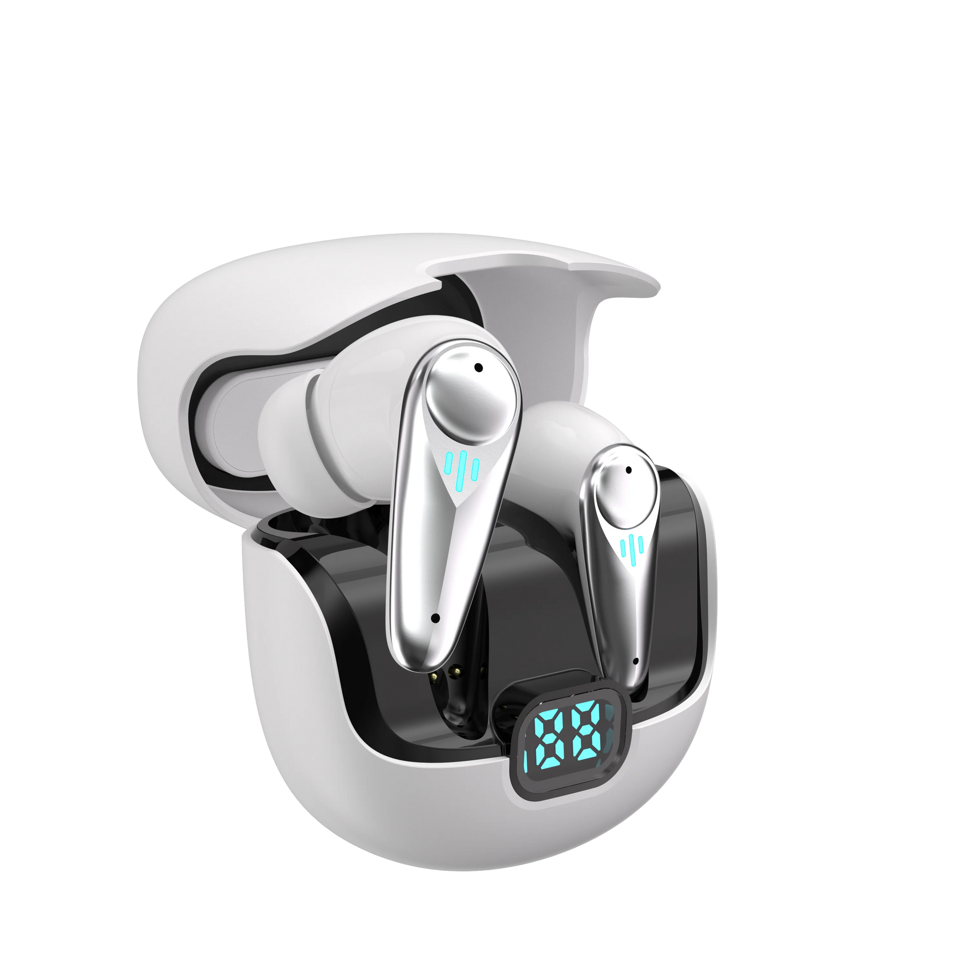 JMT-927818 YX37 TWS Wireless Earphones with ANC and ENC - Long Battery Life & Digital Display for Gaming