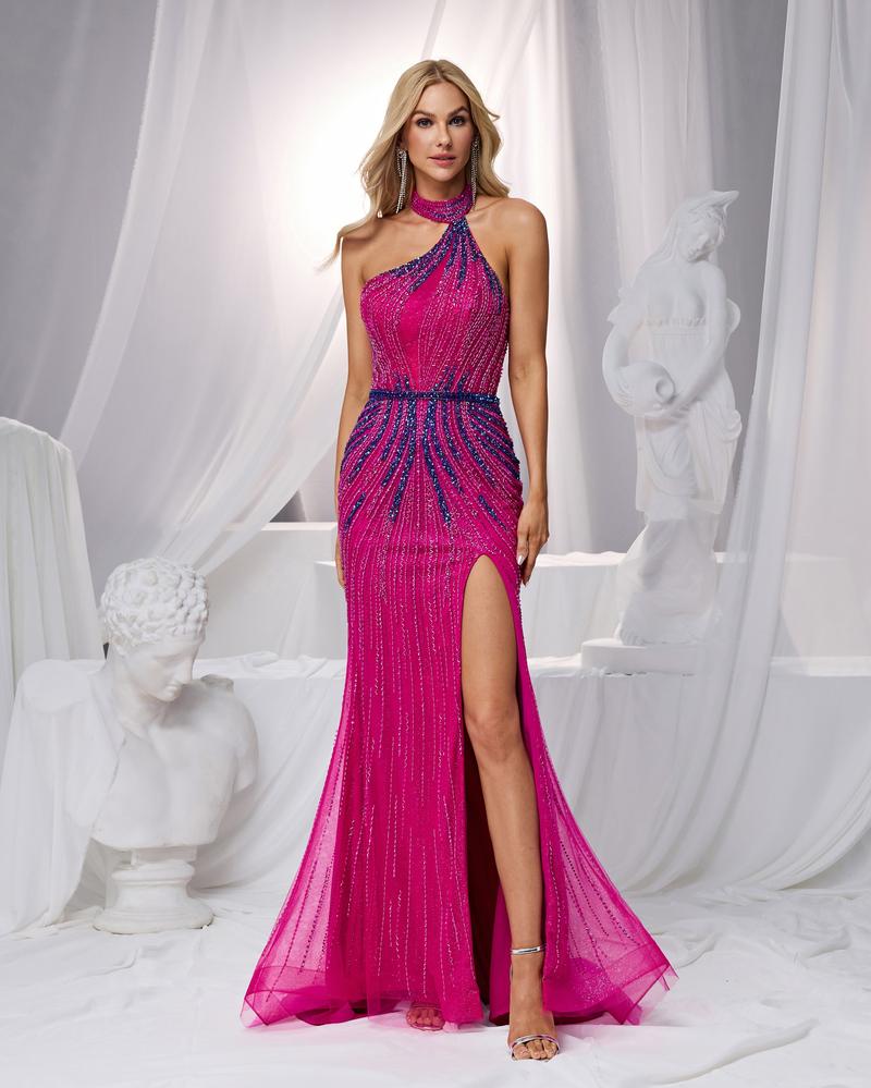 JMT-927882 Elegant Purple Evening Gown for Women - Style SH0182