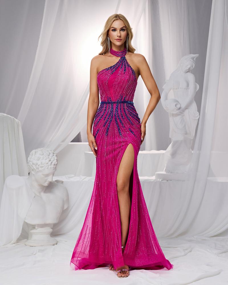 JMT-927882 Elegant Purple Evening Gown for Women - Style SH0182