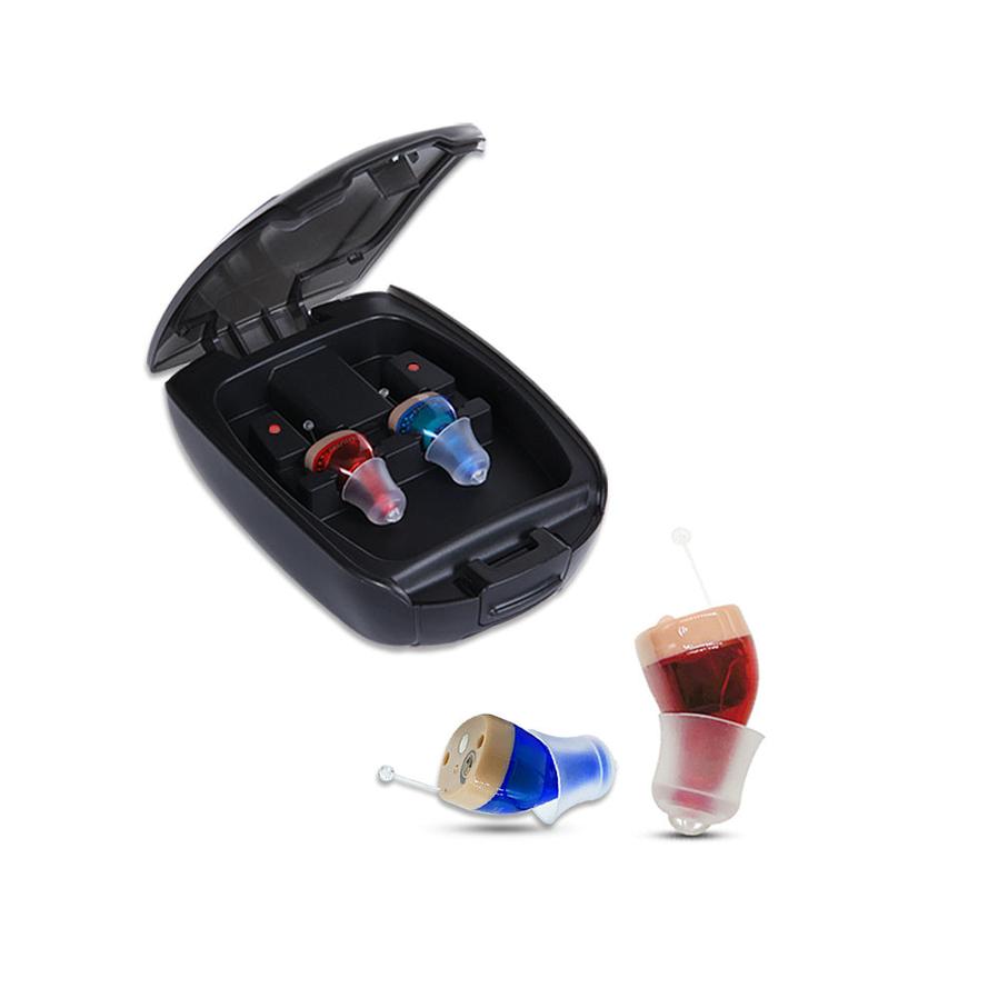 JMT-927946 Invisible Digital Noise Reduction Hearing Aids - USB Rechargeable ITE Device with Adjustable Volume Control and Multiple Earplugs
