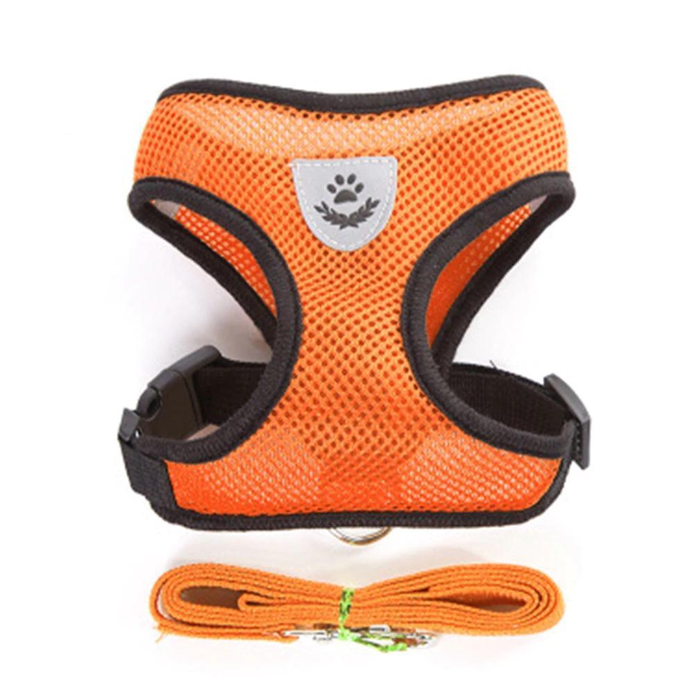 JMT-928138 Dog Chest Harness with Traction Rope – Adjustable Mesh Design, Sizes S to XL