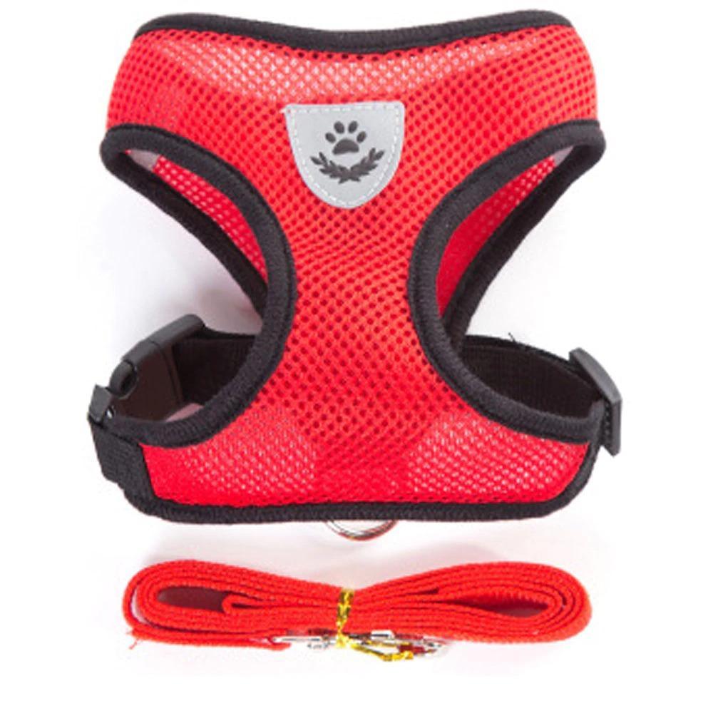 JMT-928138 Dog Chest Harness with Traction Rope – Adjustable Mesh Design, Sizes S to XL