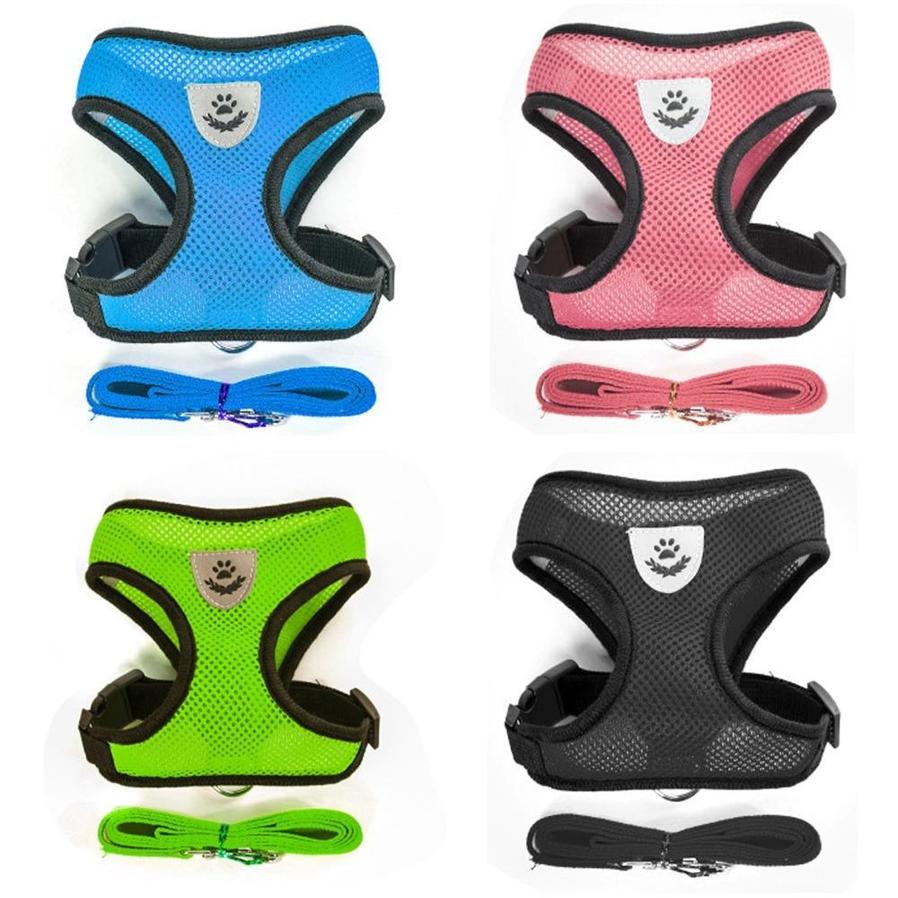 JMT-928138 Dog Chest Harness with Traction Rope – Adjustable Mesh Design, Sizes S to XL