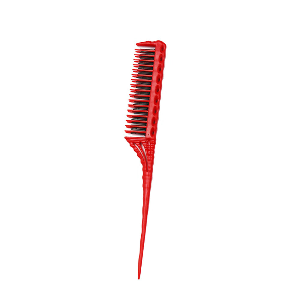 JMT-928330 Three-Row Pointed Tail Hairdressing Comb - Durable Plastic Design