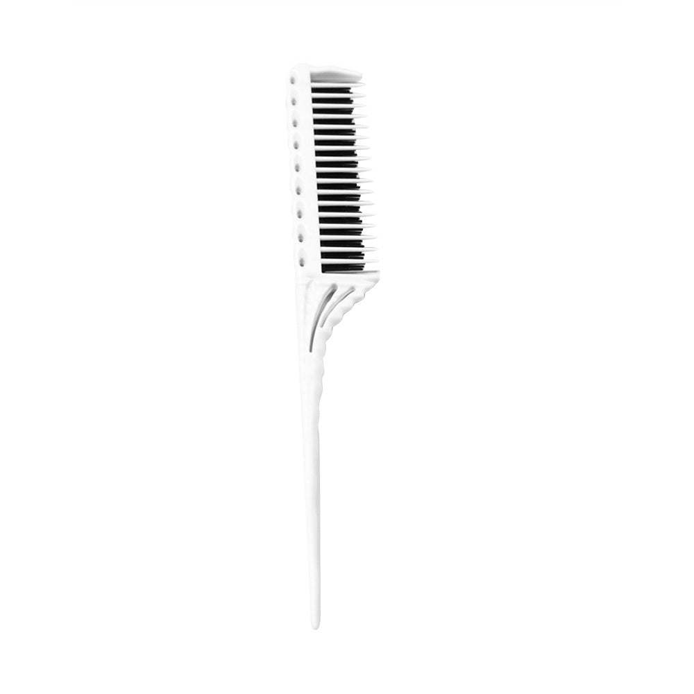 JMT-928330 Three-Row Pointed Tail Hairdressing Comb - Durable Plastic Design