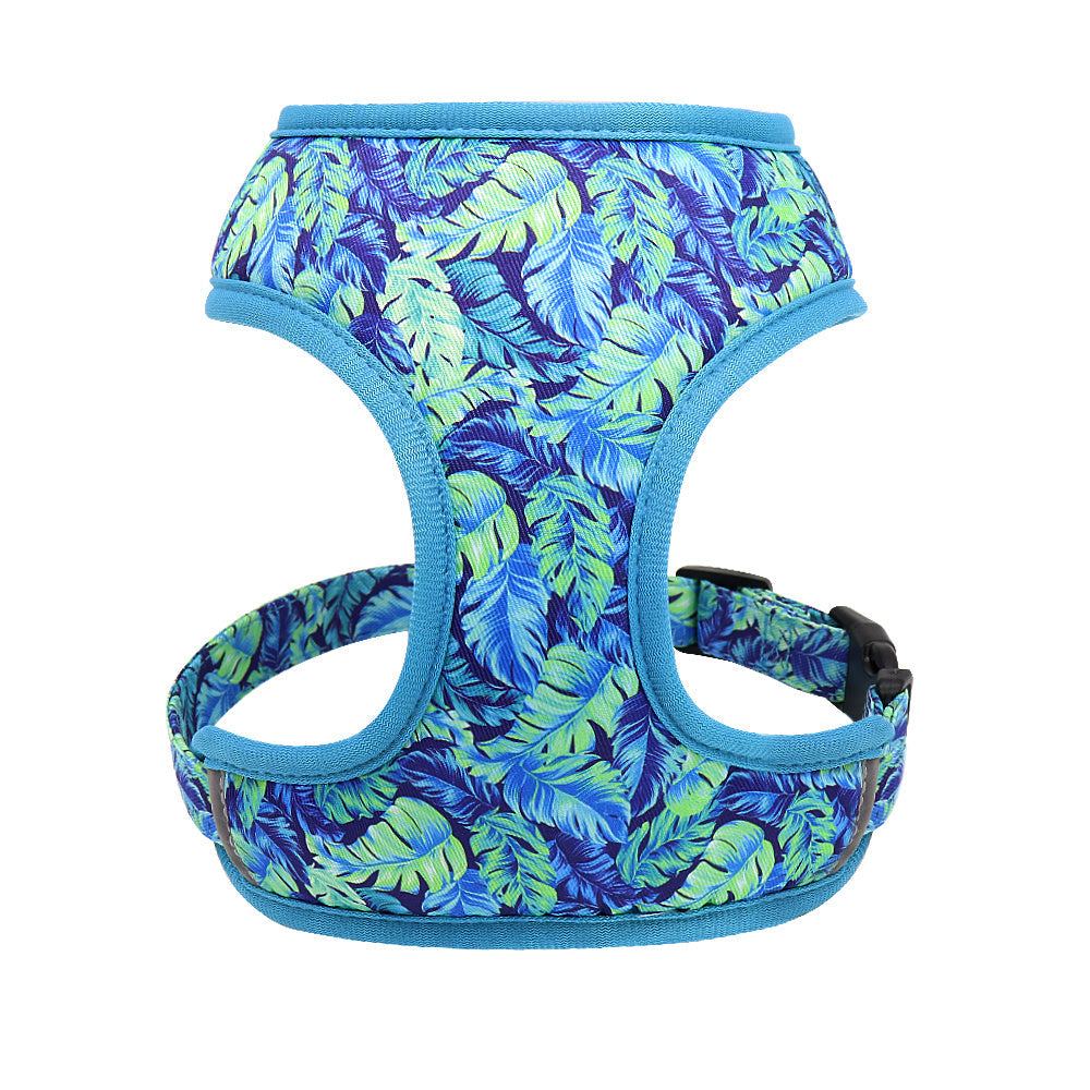 JMT-928714 Puppy Rope Leash with Adjustable Breast Strap for Small Dogs in Floral Patterns