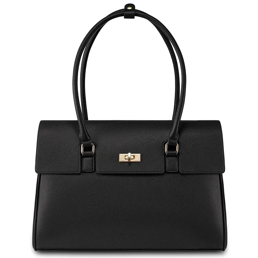 JMT-928778 Waterproof PU Leather Laptop Tote Bag for 15.6 Inch Laptops - Stylish Office Handbag and Messenger Bag