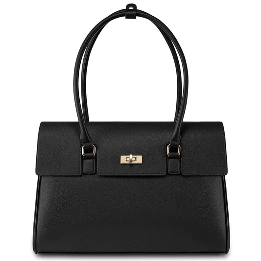 JMT-928778 Waterproof PU Leather Laptop Tote Bag for 15.6 Inch Laptops - Stylish Office Handbag and Messenger Bag