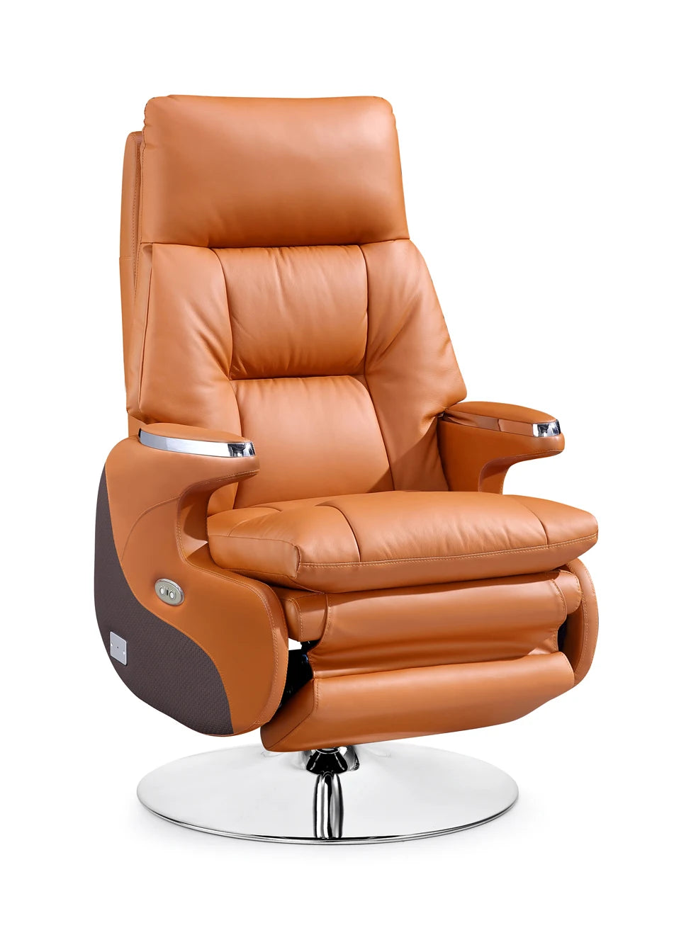 JMT-929034 Luxury Genuine Leather Electric Executive Office Chair with Custom Lift and Recline Features