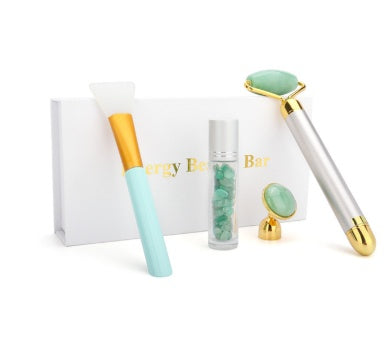 JMT-929354 2-in-1 Jade Roller Beauty Stick for Facial Contouring and Skin Rejuvenation