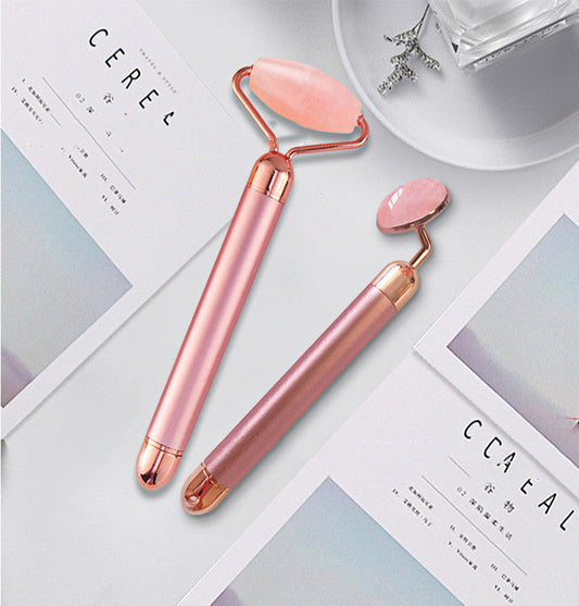 JMT-929354 2-in-1 Jade Roller Beauty Stick for Facial Contouring and Skin Rejuvenation