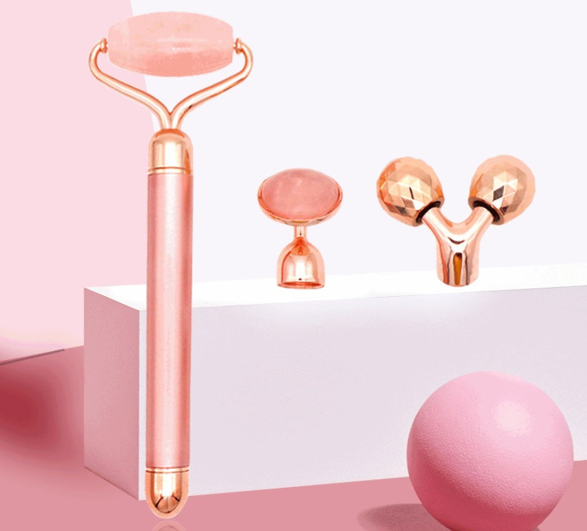 JMT-929354 2-in-1 Jade Roller Beauty Stick for Facial Contouring and Skin Rejuvenation