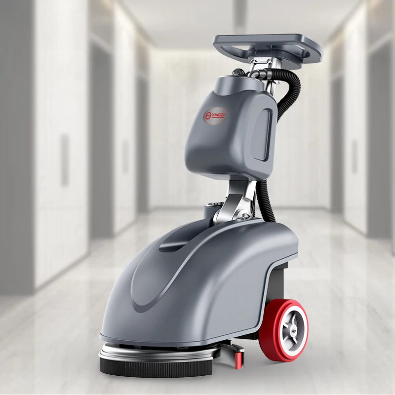 JMT-929418 Walk-Behind Hand Push Floor Scrubber for Indoor and Outdoor Use, Ideal for Hotels, Offices, and Homes