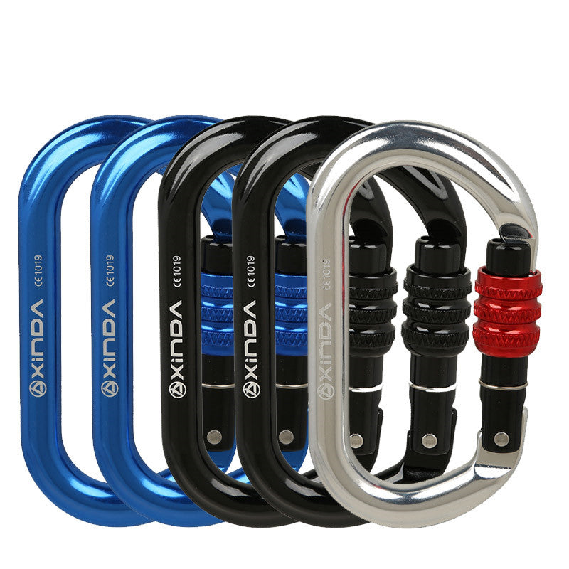 JMT-929802 O-Shaped Thread Lock Carabiner for Rock Climbing and Outdoor Activities