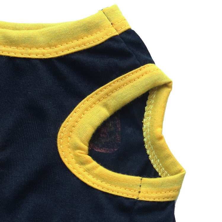 JMT-929866 Cotton Jersey Sports Vest for Small Dogs – Green with Yellow Trim