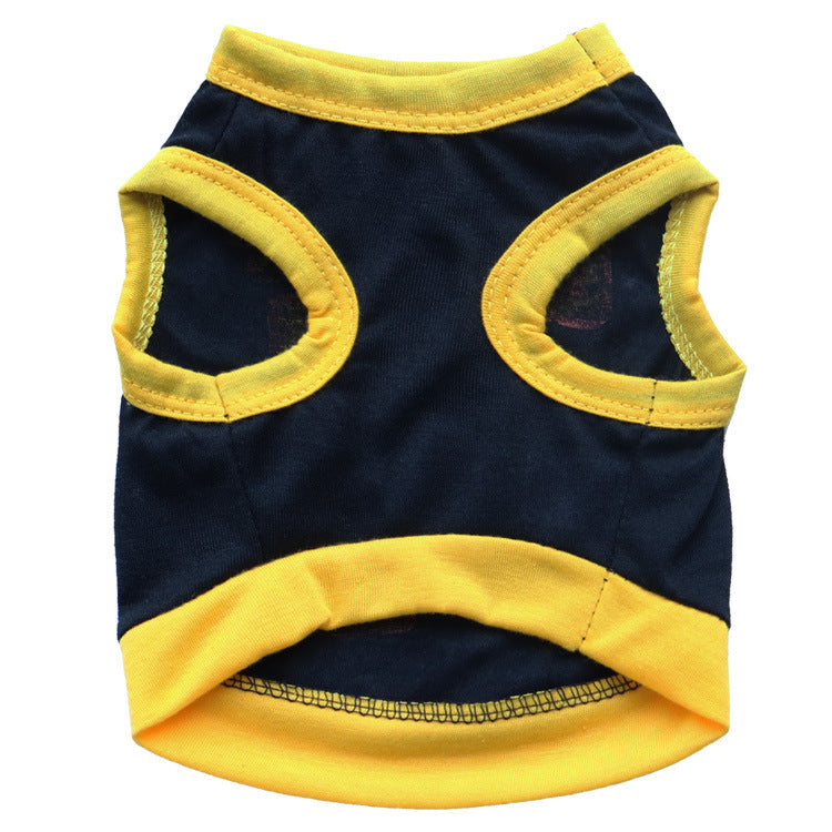 JMT-929866 Cotton Jersey Sports Vest for Small Dogs – Green with Yellow Trim