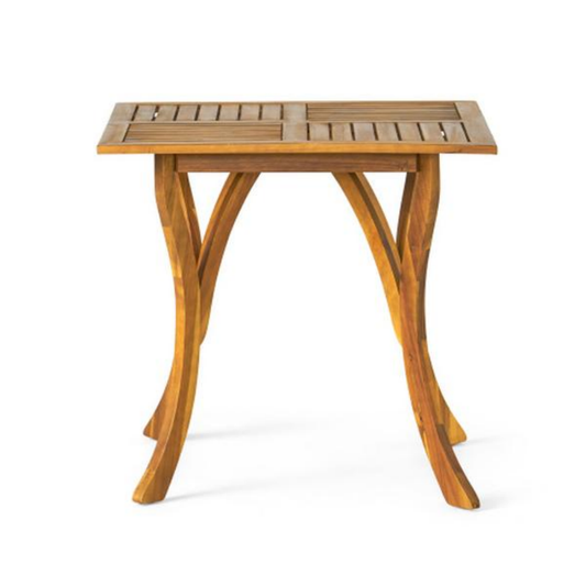 JMT-929994 Natural Brown Acacia Outdoor Square Dining Table for Stylish Gatherings