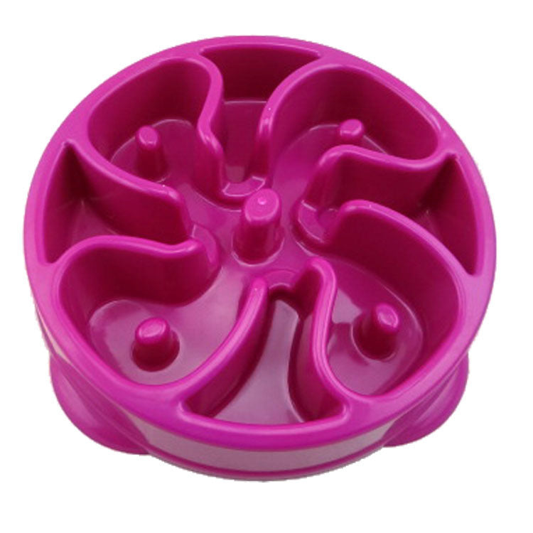 JMT-930122 Slow Feed Dog Bowl - Durable Plastic Pet Feeding Dish