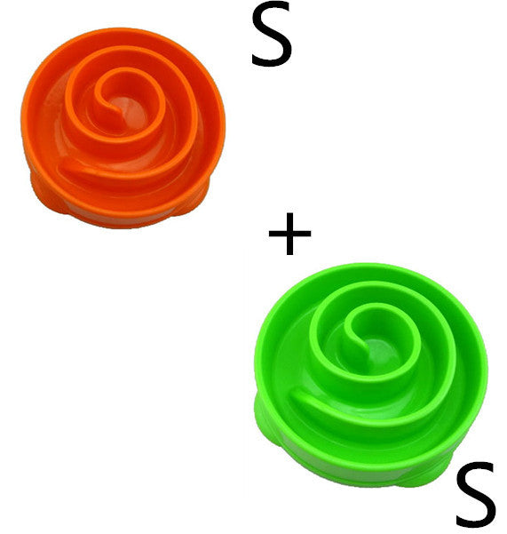 JMT-930122 Slow Feed Dog Bowl - Durable Plastic Pet Feeding Dish