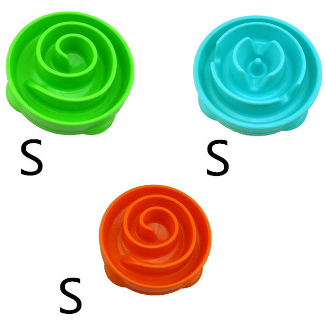 JMT-930122 Slow Feed Dog Bowl - Durable Plastic Pet Feeding Dish