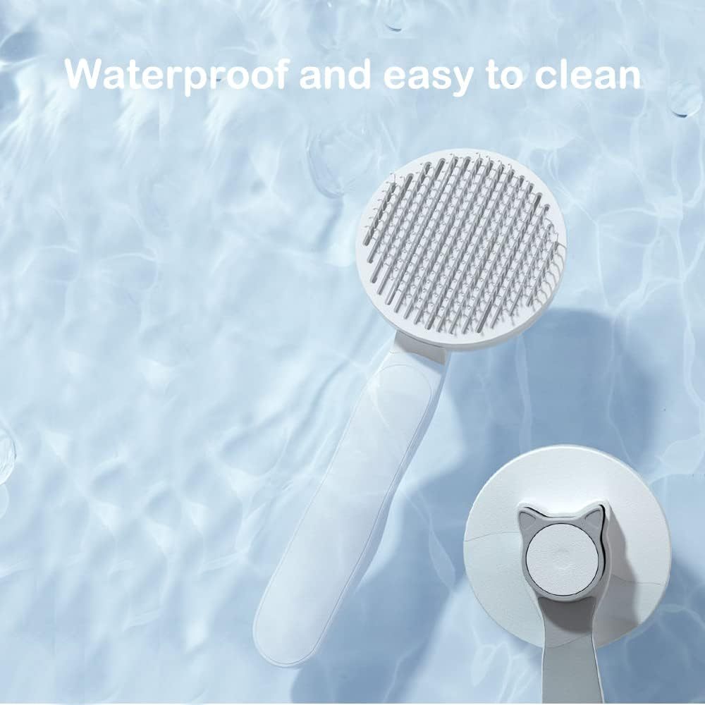 JMT-930186 Self-Cleaning Cat and Dog Grooming Brush for Short and Long Haired Pets – Easy Fur Removal and Gentle Massage