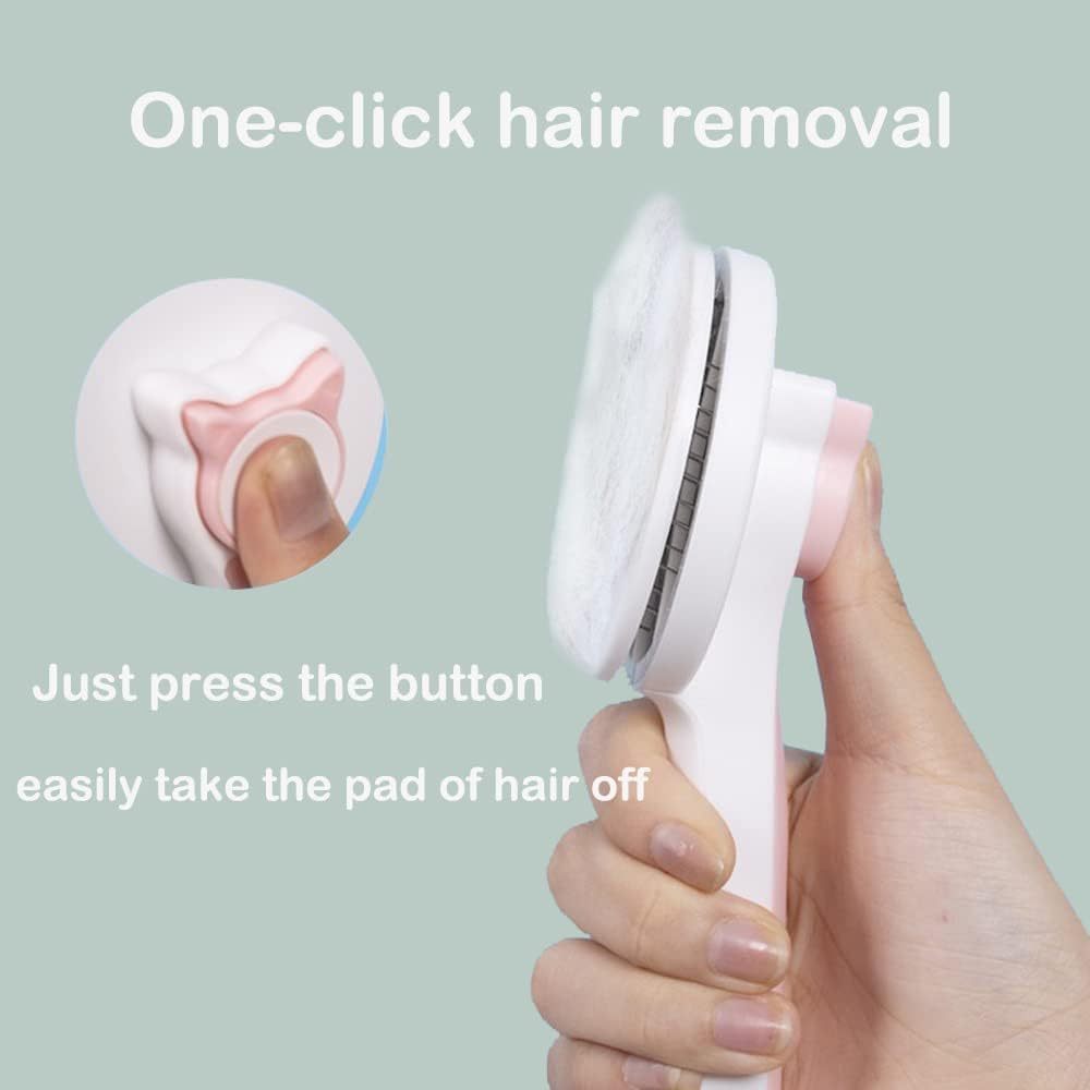 JMT-930186 Self-Cleaning Cat and Dog Grooming Brush for Short and Long Haired Pets – Easy Fur Removal and Gentle Massage