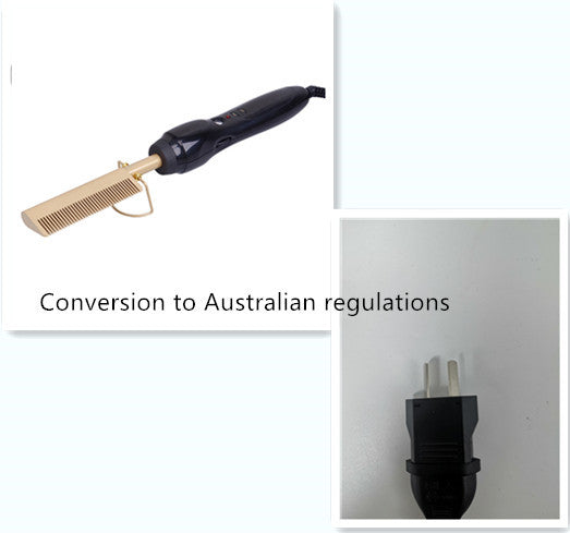 JMT-930250 Gold Ceramic Multifunctional Hair Comb with Temperature Control for Wet and Dry Hair Styling