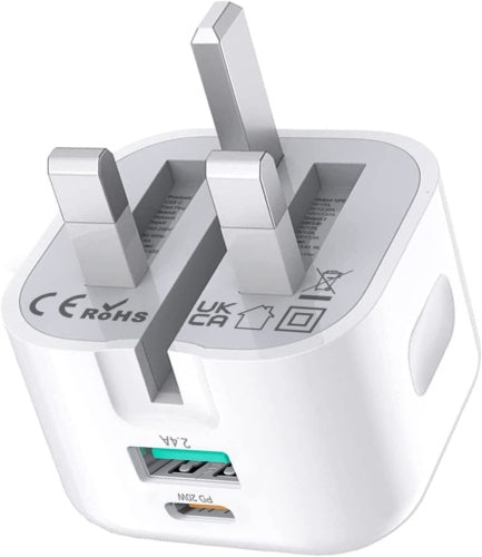 JMT-930442 20W USB-C Fast Charging Charger and Cable for iPhone, iPad, Samsung, and Google Pixel