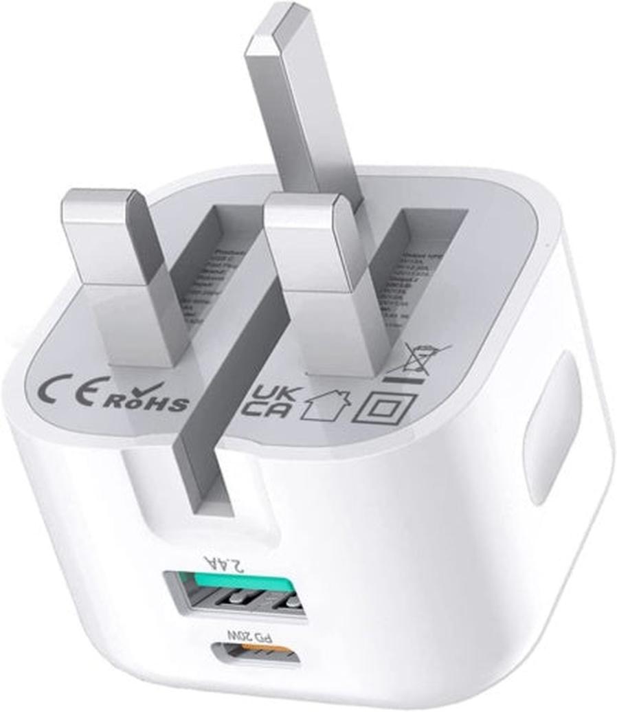 JMT-930442 20W USB-C Fast Charging Charger and Cable for iPhone, iPad, Samsung, and Google Pixel