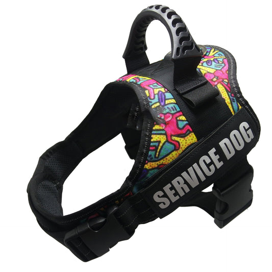 JMT-930442 Reflective Adjustable Dog Harness for Small to Large Breeds - Nylon Chest Strap Vest in Multiple Colors