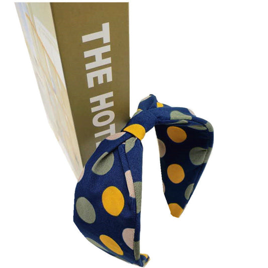 JMT-930634 Polka Dot Knotted Wide Brim Headband Hair Accessory in Multiple Colors