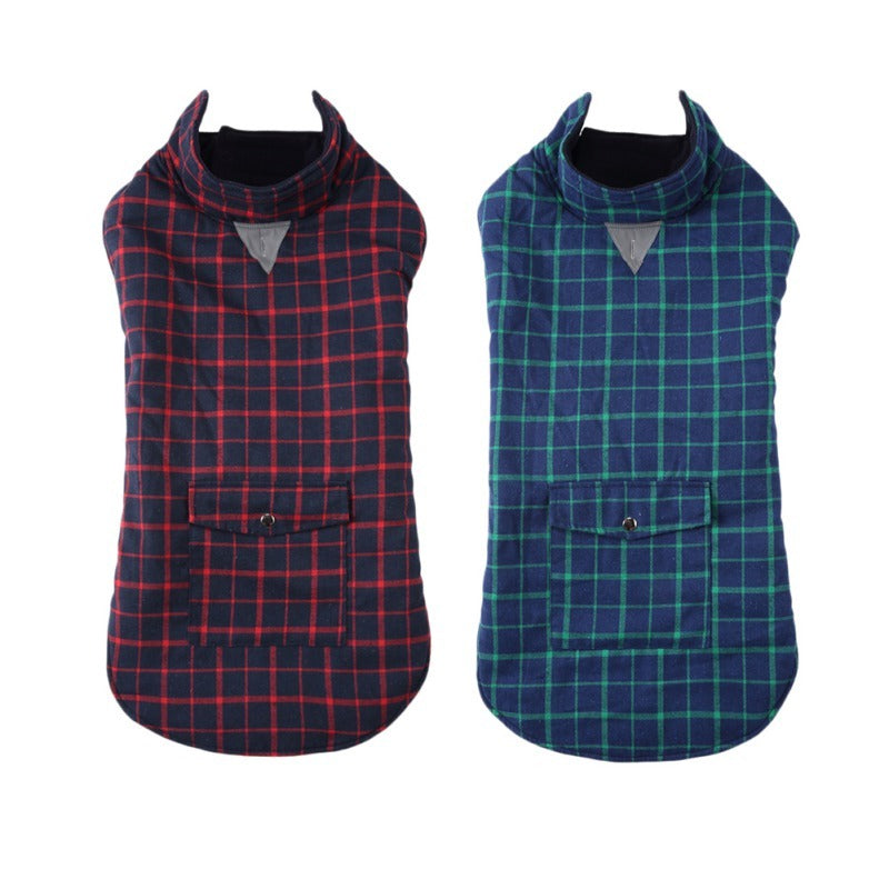 JMT-930890 Reflective Slim Fit Winter Vest for Large Dogs - Polyester in Red and Blue