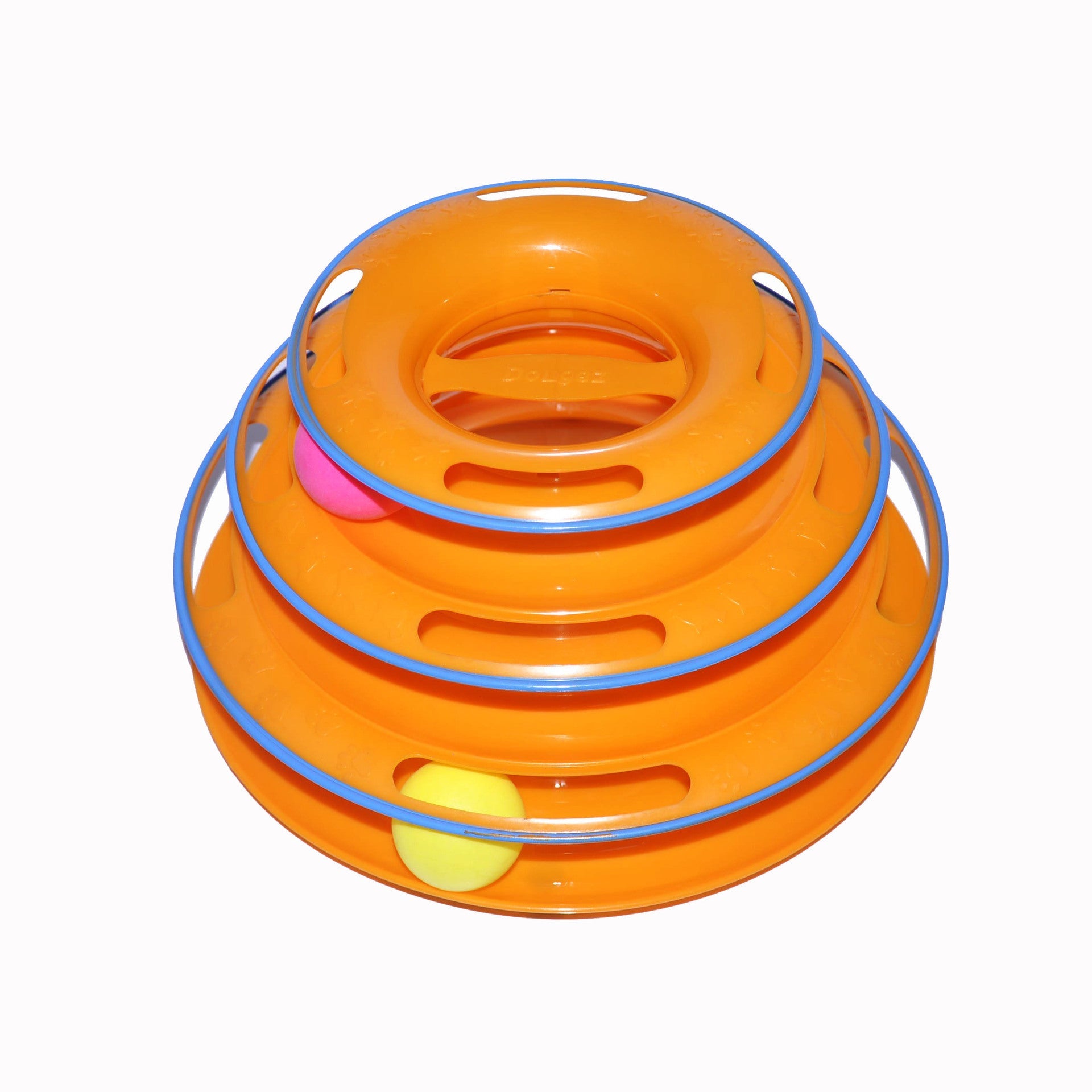 JMT-931402 Three-Layer Play Plate for Cats - Spray-Painted, Durable PP Material, 25cm Diameter