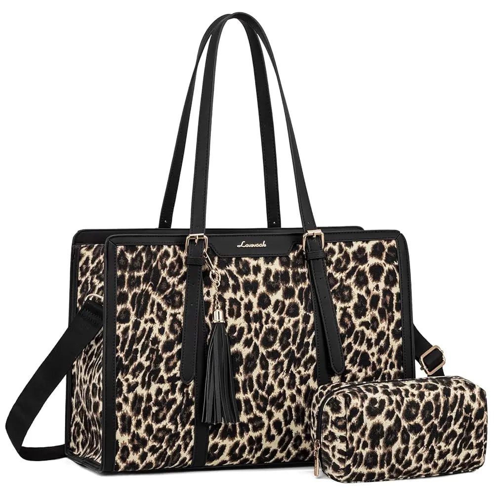 JMT-932234 Women’s Canvas Laptop Tote Bag for 15.6in Laptops – Lightweight Office Handbag