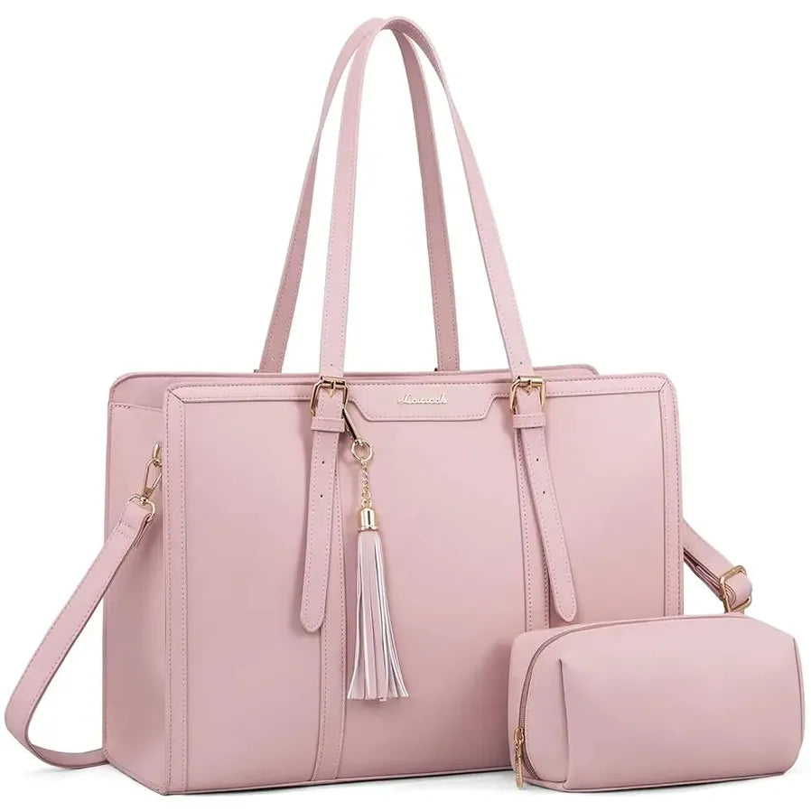 JMT-932234 Women’s Canvas Laptop Tote Bag for 15.6in Laptops – Lightweight Office Handbag